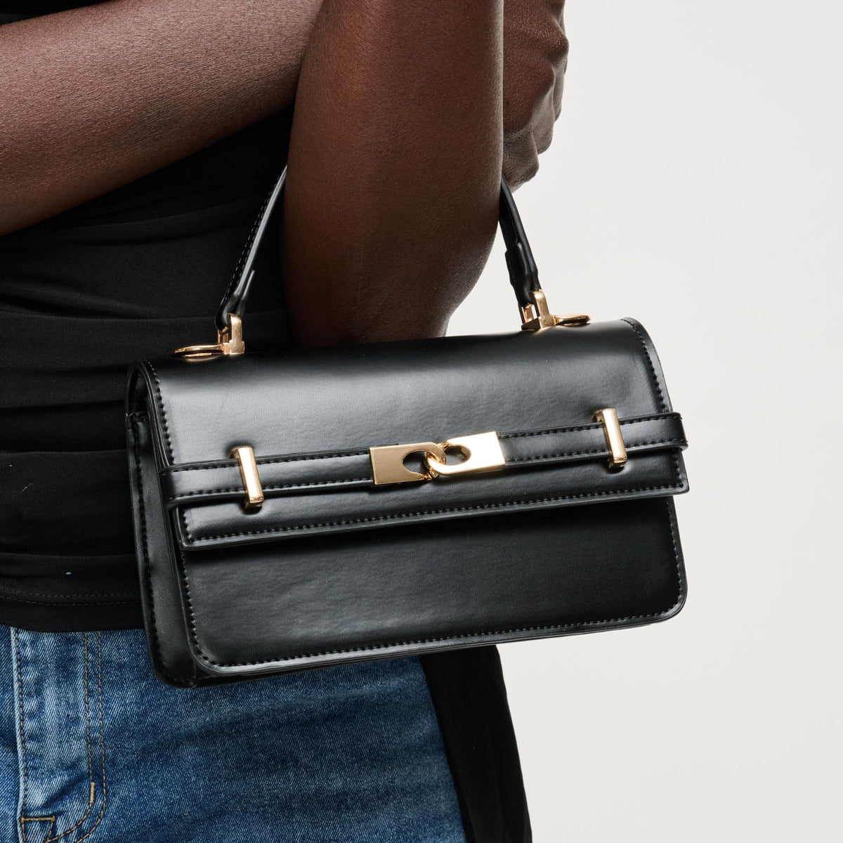 Woman wearing Black Urban Expressions Lily Crossbody 840504205781 View 3 | Black