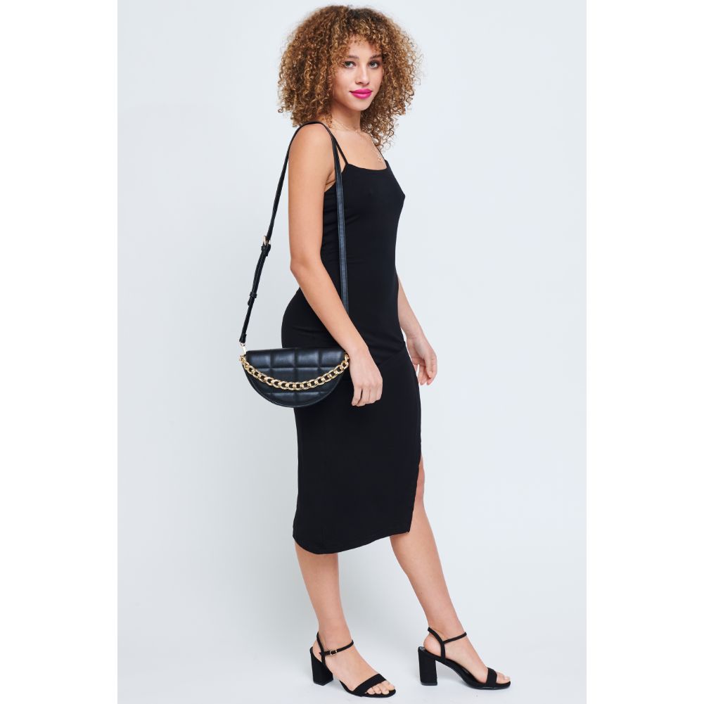 Woman wearing Black Urban Expressions Natalie Crossbody 840611178602 View 4 | Black