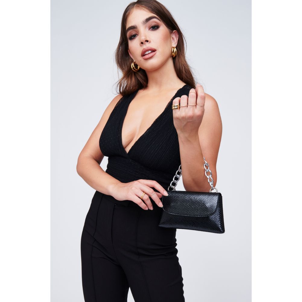 Woman wearing Black Urban Expressions Teagan Crossbody 818209011570 View 3 | Black