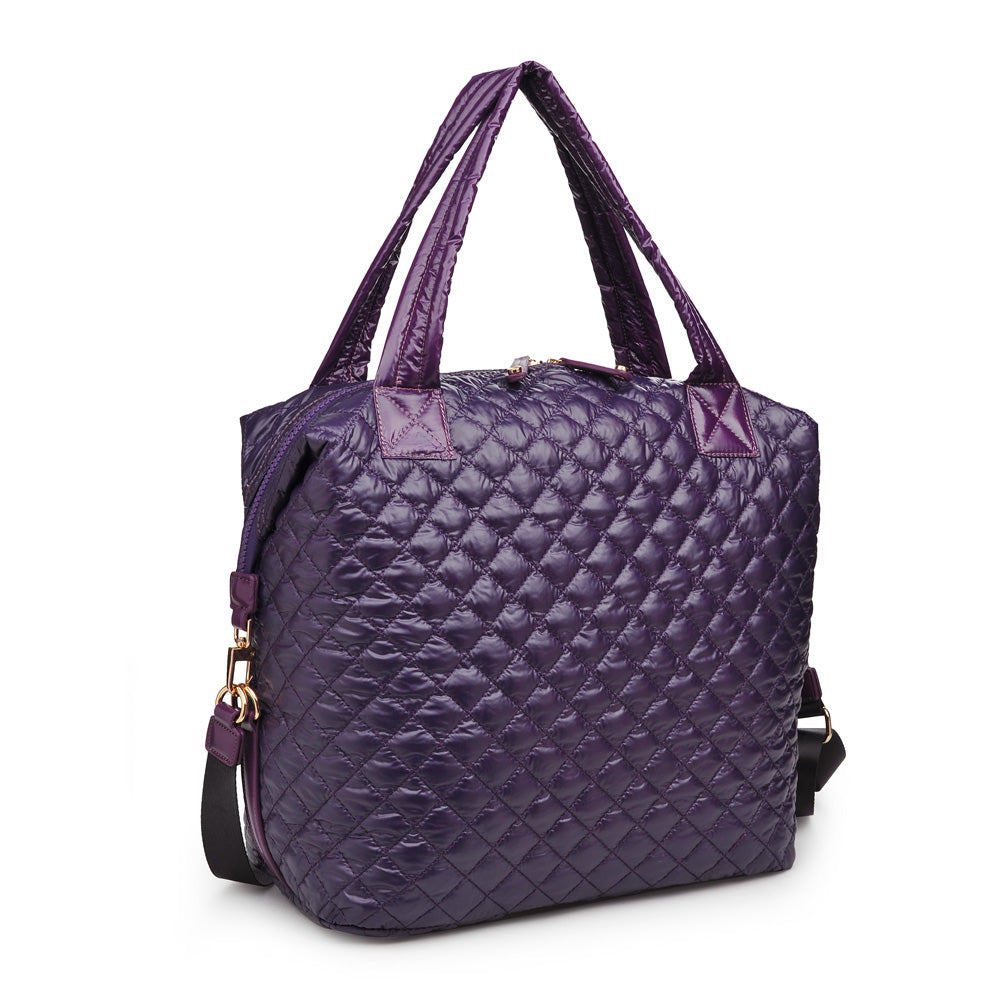 Woman wearing Eggplant Urban Expressions Wanderlust - Large Tote 840611157577 View 6 | Eggplant