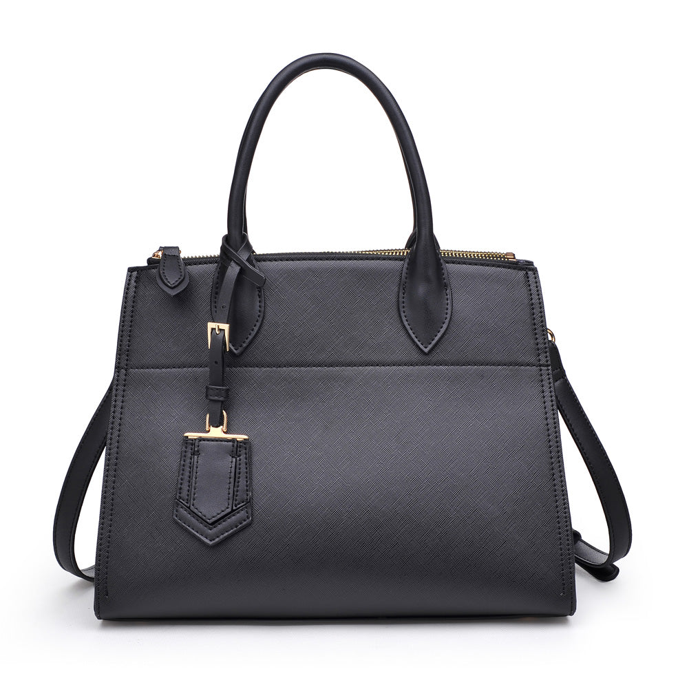 Woman wearing Black Urban Expressions Cooper Satchel NA-840611153548 View 5 | Black