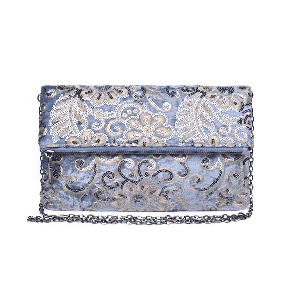 Woman wearing Slate Urban Expressions Rhapsody Clutch 840611139733 View 5 | Slate
