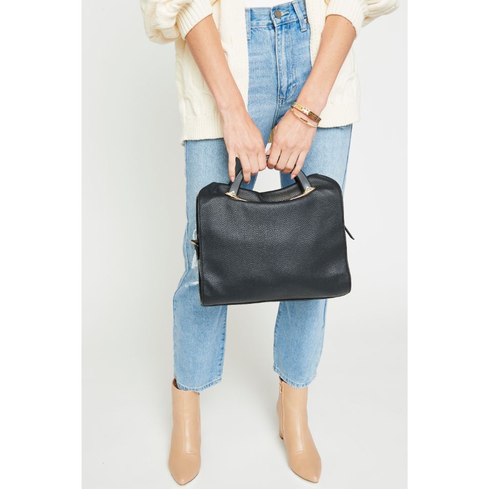 Woman wearing Black Urban Expressions Amelie Satchel NA-840611145000 View 3 | Black
