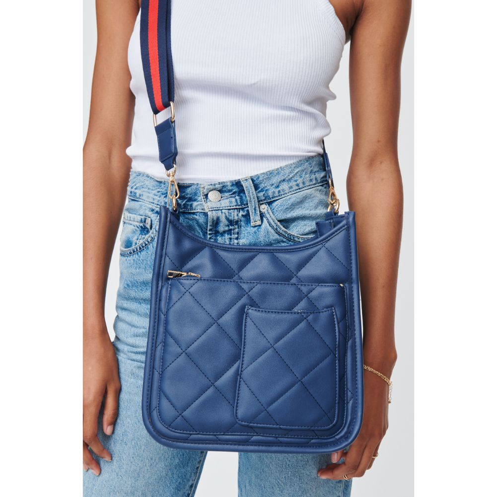Woman wearing Midnight Urban Expressions Harlie Crossbody 840611105097 View 4 | Midnight