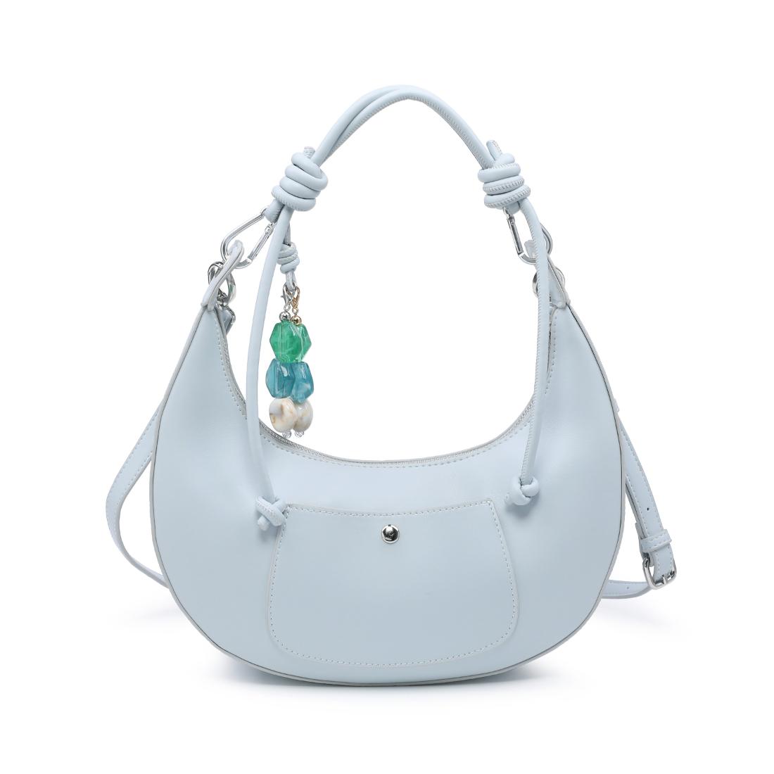 Woman wearing Blue Urban Expressions Emilia Hobo 840504206450 View 7 | Blue