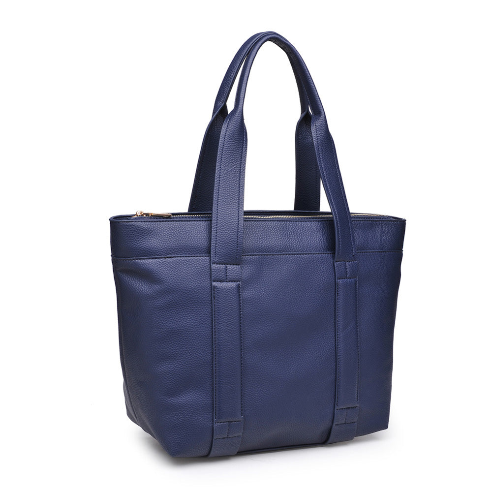Woman wearing Midnight Blue Urban Expressions Finn Tote NA-840611156051 View 6 | Midnight Blue