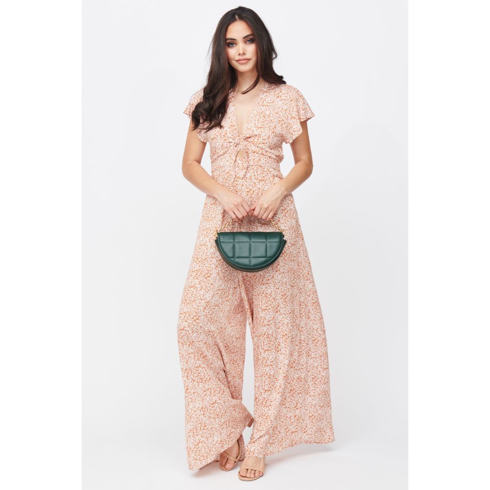 Woman wearing Hunter Green Urban Expressions Natalie Crossbody 840611183019 View 3 | Hunter Green