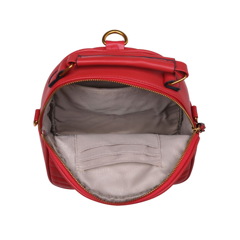 Product Image of Urban Expressions Cameron V Stitch Single Zip Backpack 840611168535 View 4 | Red