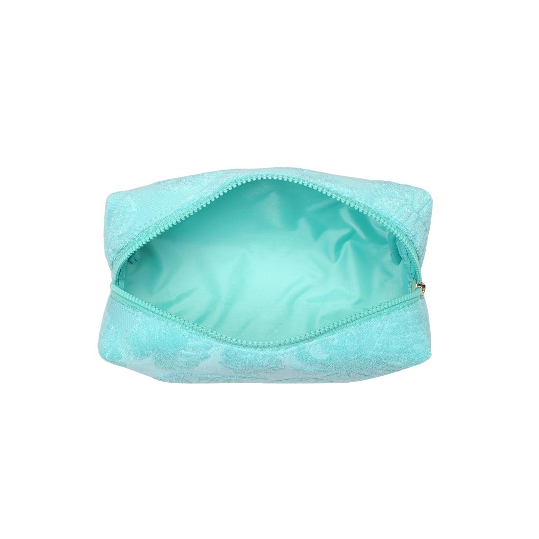 Urban Essentials Palm Breeze Cosmetic & Travel Organizer Pouch 840611195319 View 8 | Seafoam