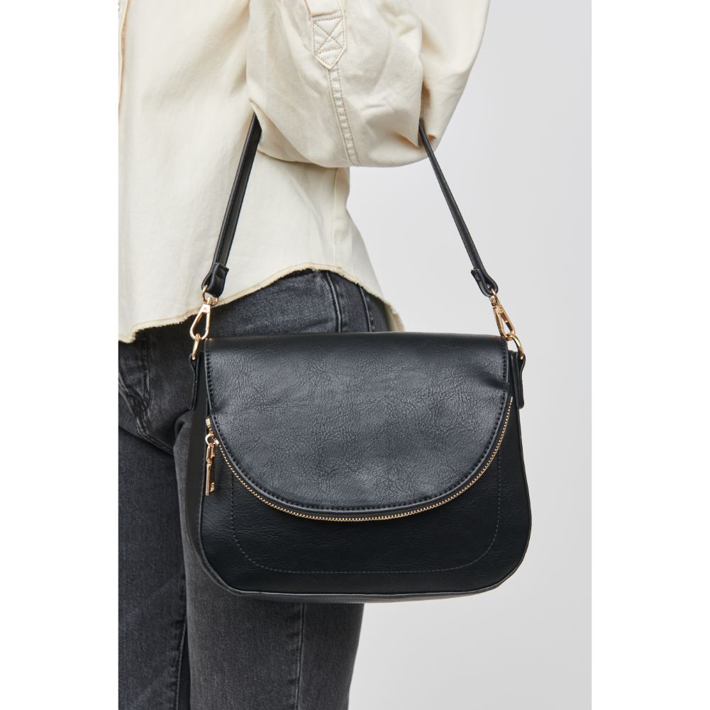Woman wearing Black Urban Expressions Nellie Crossbody 840611105158 View 4 | Black
