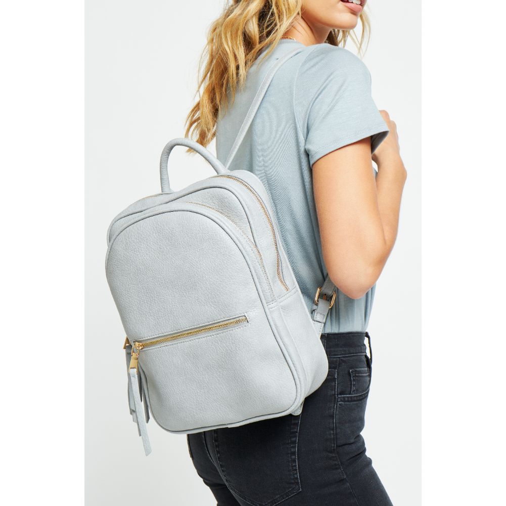 Woman wearing Dove Grey Urban Expressions Mercer Backpack 840611178886 View 1 | Dove Grey