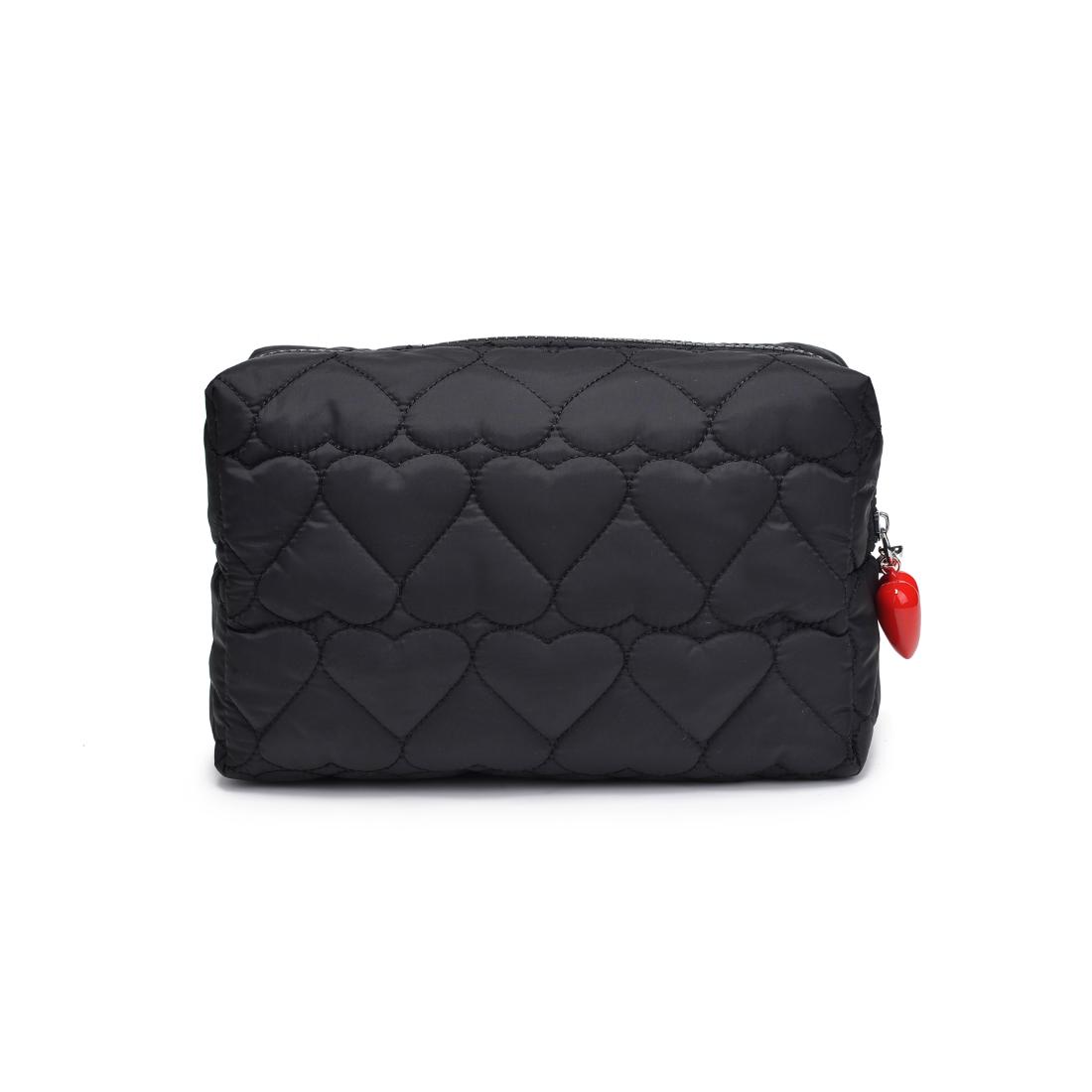 Urban Essentials Pull My Heart Cosmetic & Travel Organizer Pouch 840611196965 View 7 | Black