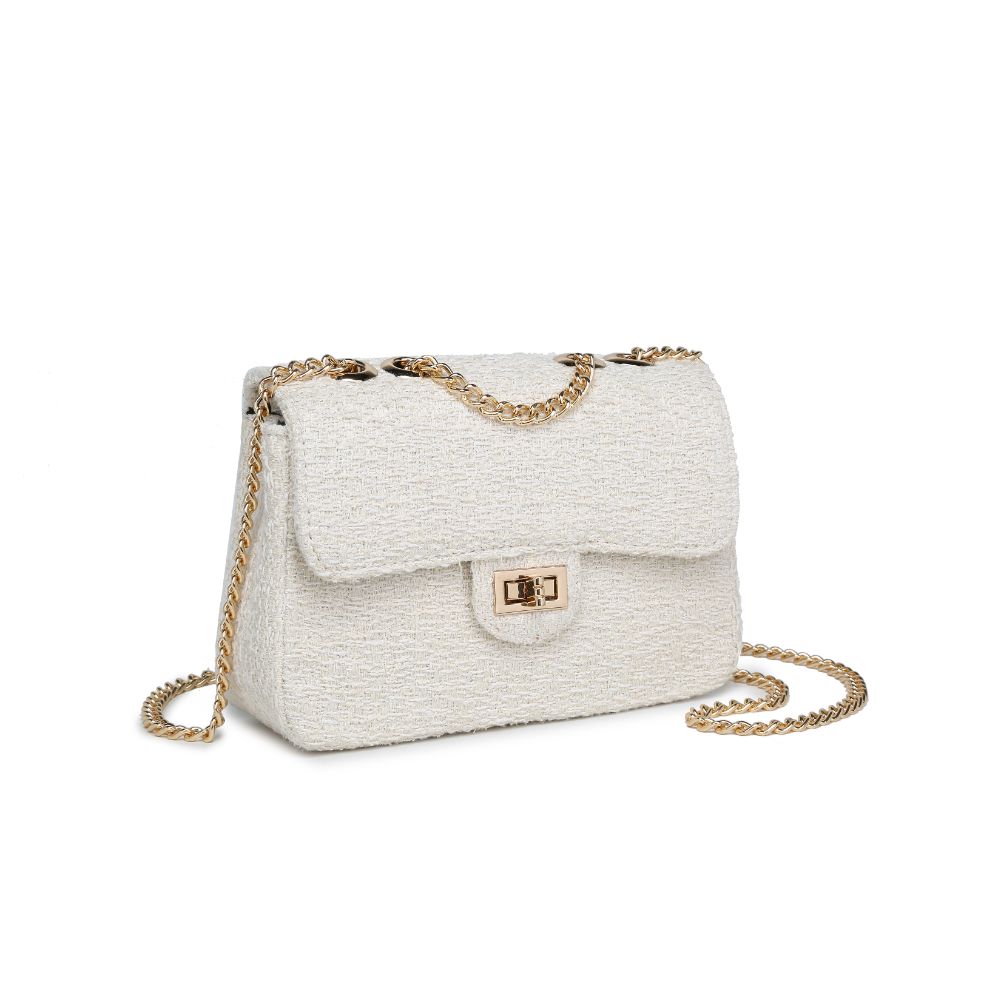 Woman wearing White Urban Expressions Camille Shoulder Bag 818209019712 View 6 | White