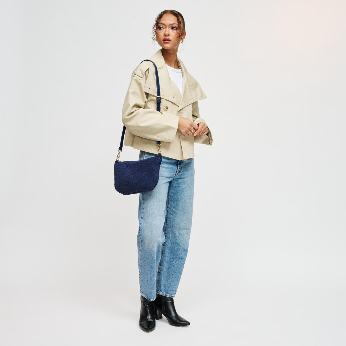 Woman wearing Midnight Urban Expressions Jordan - FS Crossbody 840504211812 View 4 | Midnight