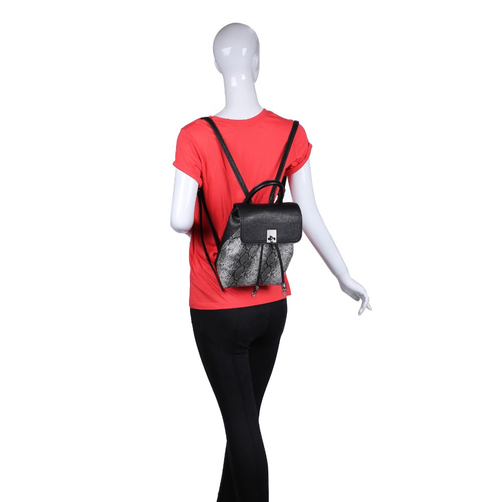 Product Image of Urban Expressions Tegan Backpack NA-840611164094 View 5 | Black White