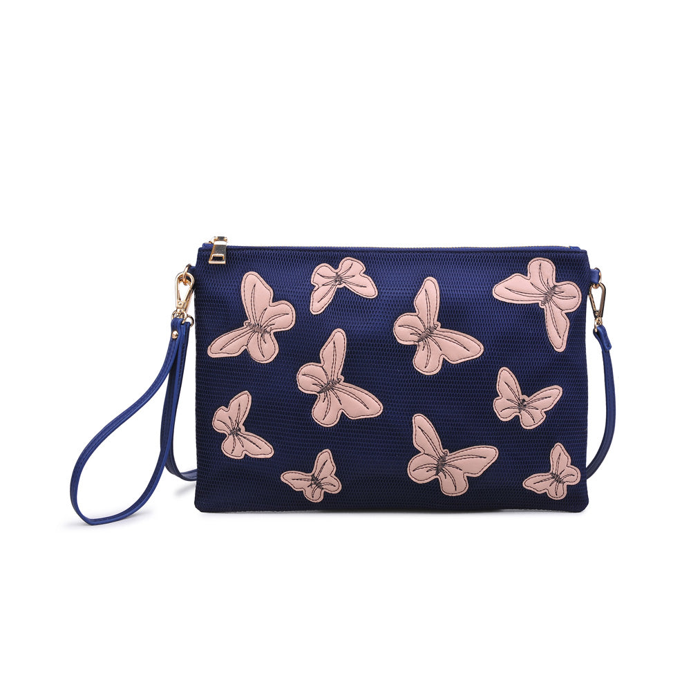 Product Image of Urban Expressions Papillon Clutch NA-840611127549 View 1 | Navy French Rose