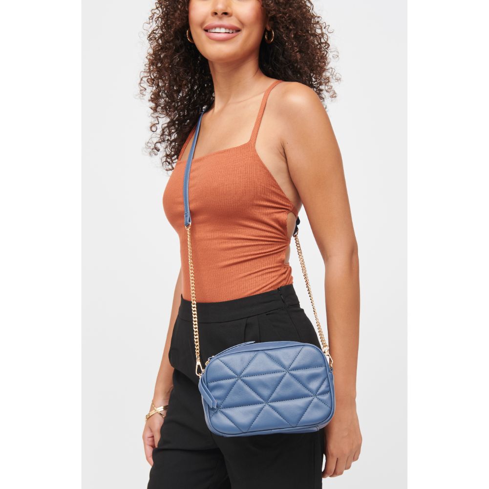 Woman wearing Denim Urban Expressions Petra Crossbody 840611184597 View 1 | Denim