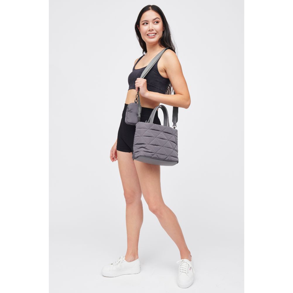 Woman wearing Carbon Urban Expressions Reid Tote 840611184306 View 4 | Carbon