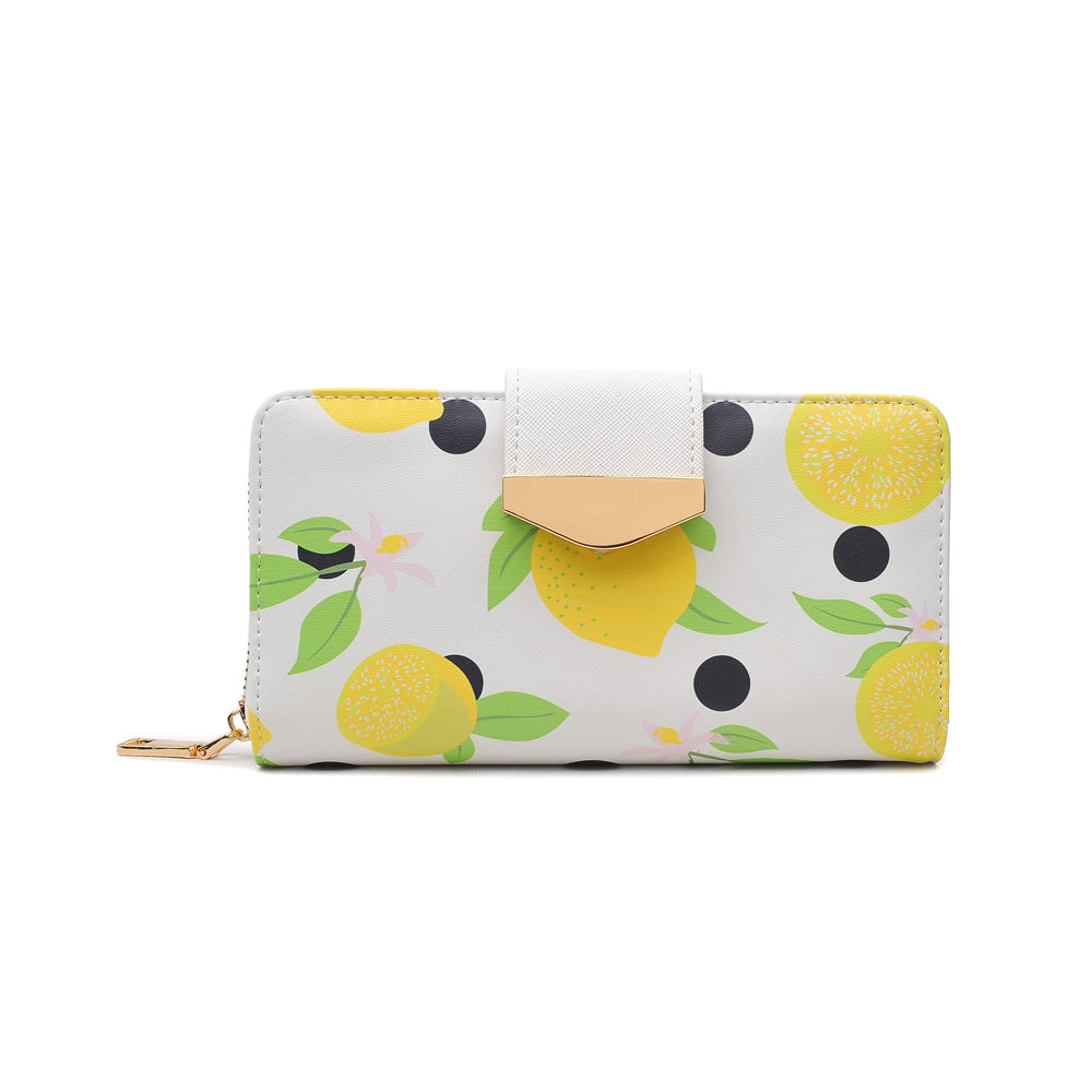 Woman wearing White Lemon Urban Expressions Poppy Lemon Wallet 840611143990 View 5 | White Lemon
