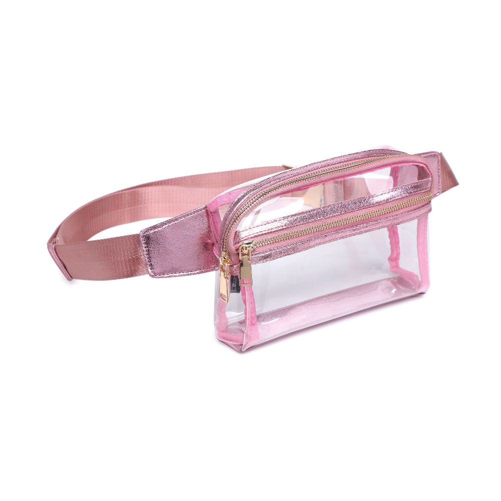 Woman wearing Pink Urban Expressions Air Belt Bag 840611120809 View 6 | Pink