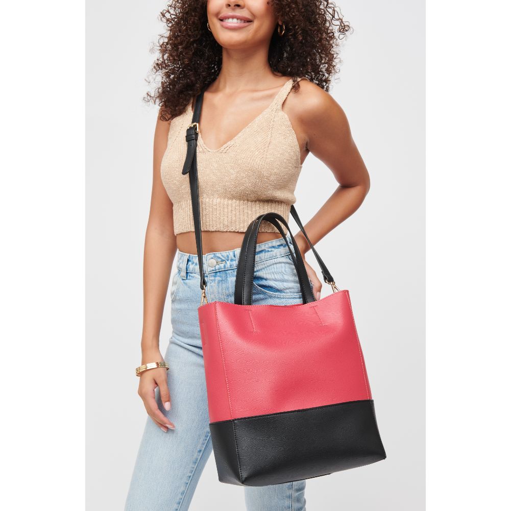 Woman wearing Fuchsia Urban Expressions Marlin Tote 840611144713 View 2 | Fuchsia