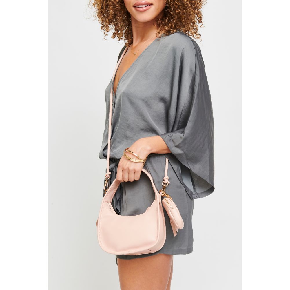 Woman wearing Rose Urban Expressions Ruby Crossbody 840611181671 View 1 | Rose
