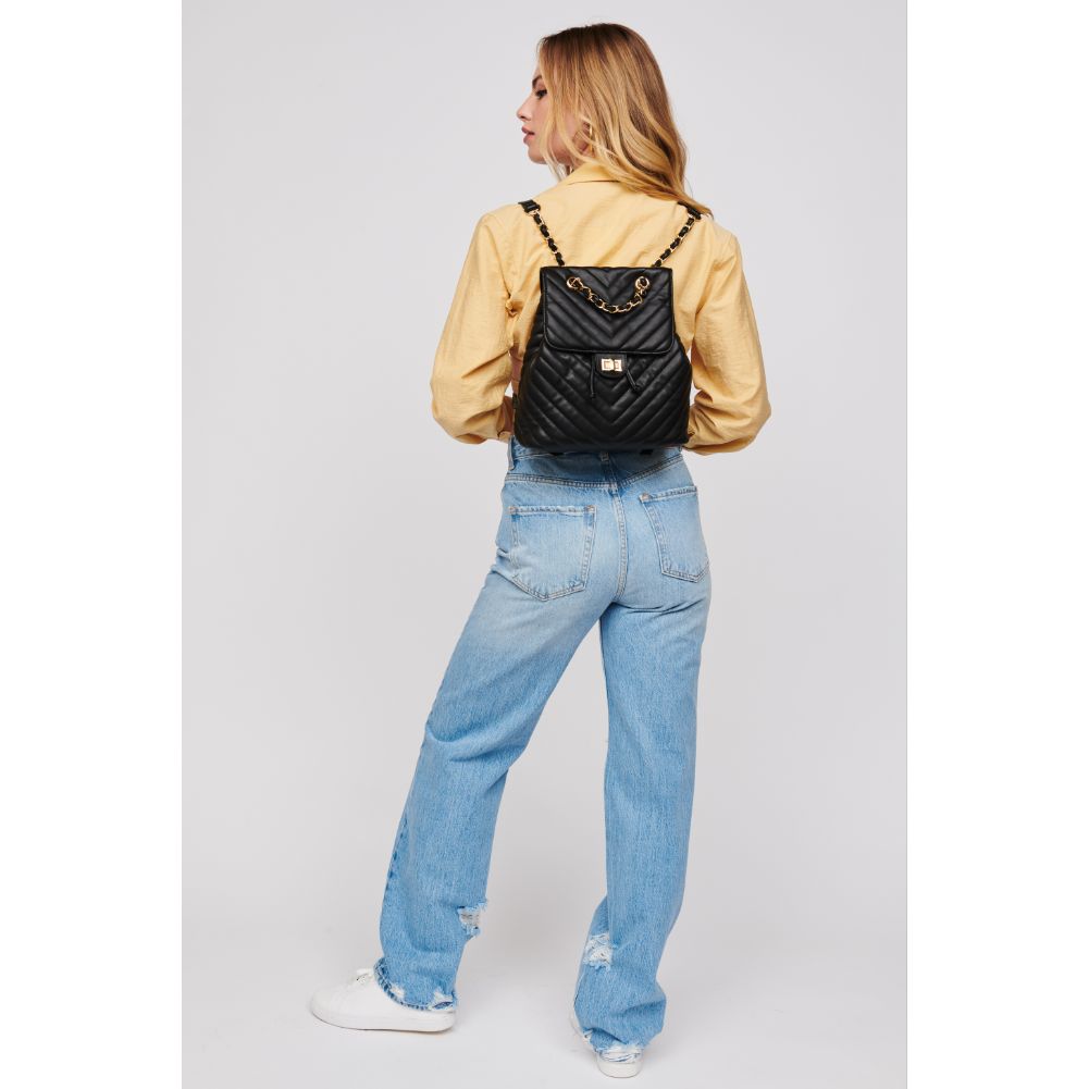 Woman wearing Black Urban Expressions Yessenia Backpack 840611167323 View 3 | Black