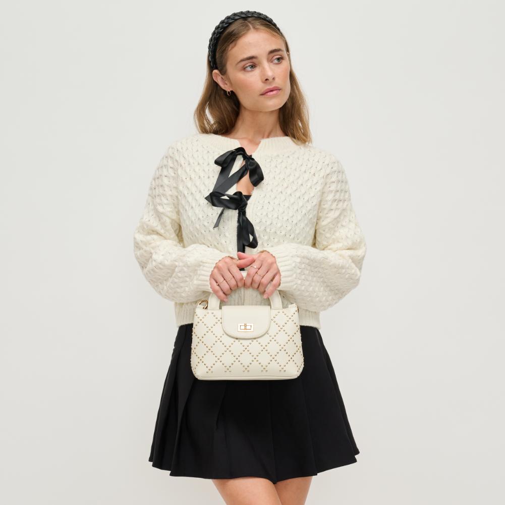 Woman wearing Ivory Urban Expressions Lucianna Crossbody 840611134943 View 2 | Ivory