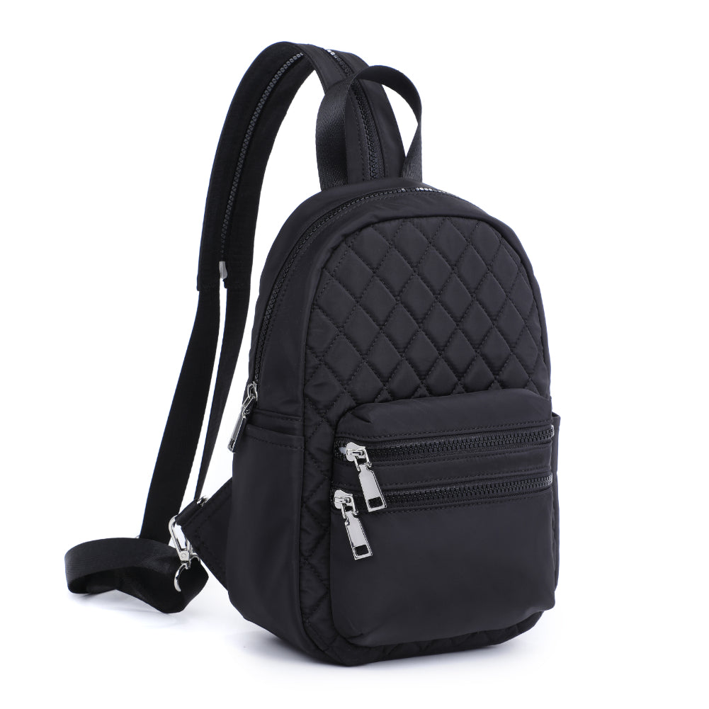 Product Image of Urban Expressions Brynlee Sling Backpack 840611180452 View 6 | Black