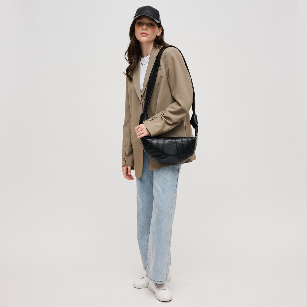 Woman wearing Black Urban Expressions Davina Crossbody 840611136633 View 3 | Black