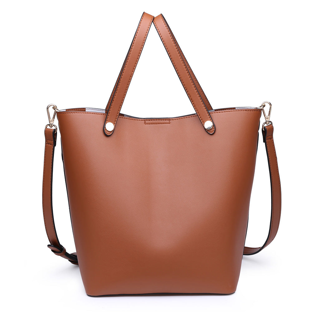 Woman wearing Tan Urban Expressions Carolina Tote NA-840611161680 View 5 | Tan