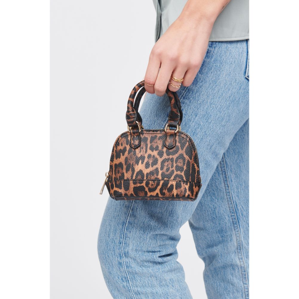 Woman wearing Leopard Urban Expressions Bambi Crossbody 818209013703 View 4 | Leopard