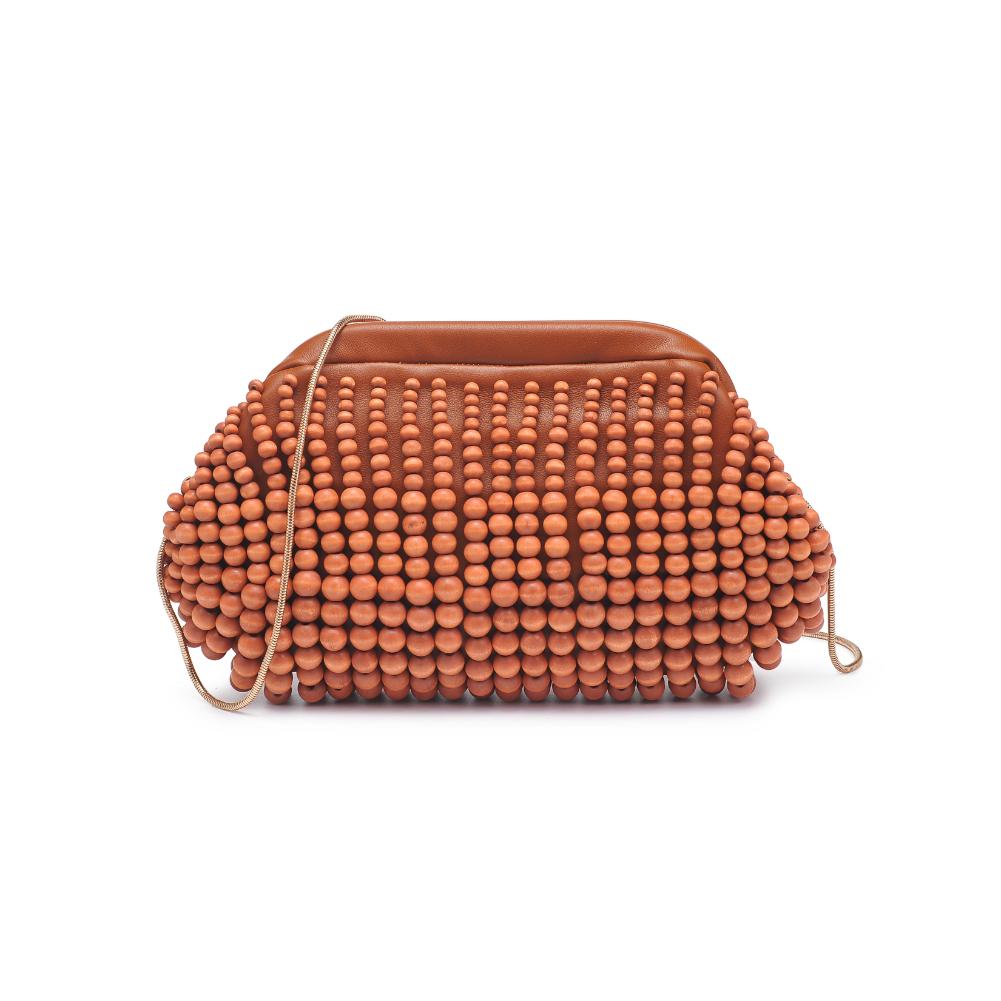 Woman wearing Tan Urban Expressions Lydia Clutch 840611191533 View 5 | Tan