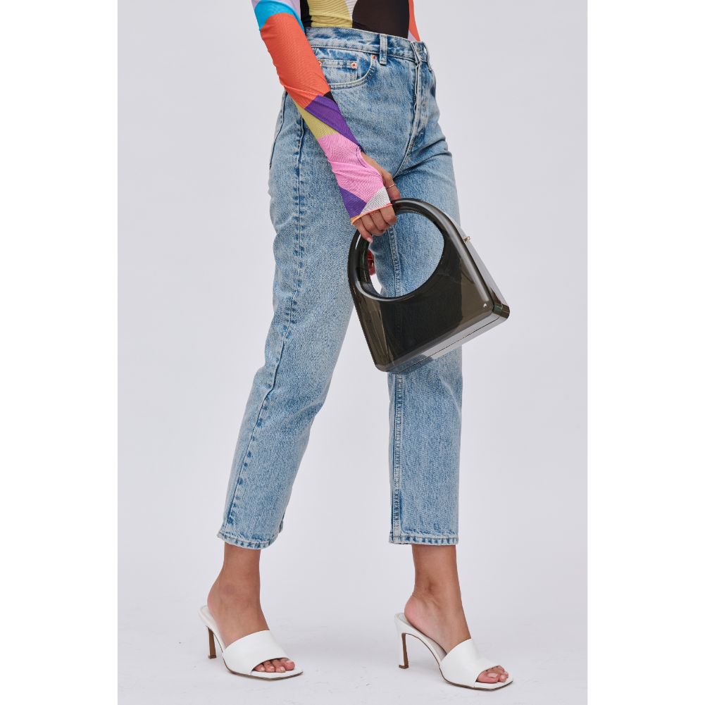 Woman wearing Smoke Urban Expressions Zoila Evening Bag 840611109934 View 3 | Smoke