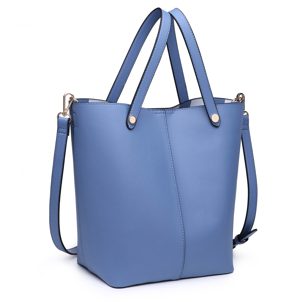 Woman wearing Denim Urban Expressions Carolina Tote NA-840611161703 View 6 | Denim
