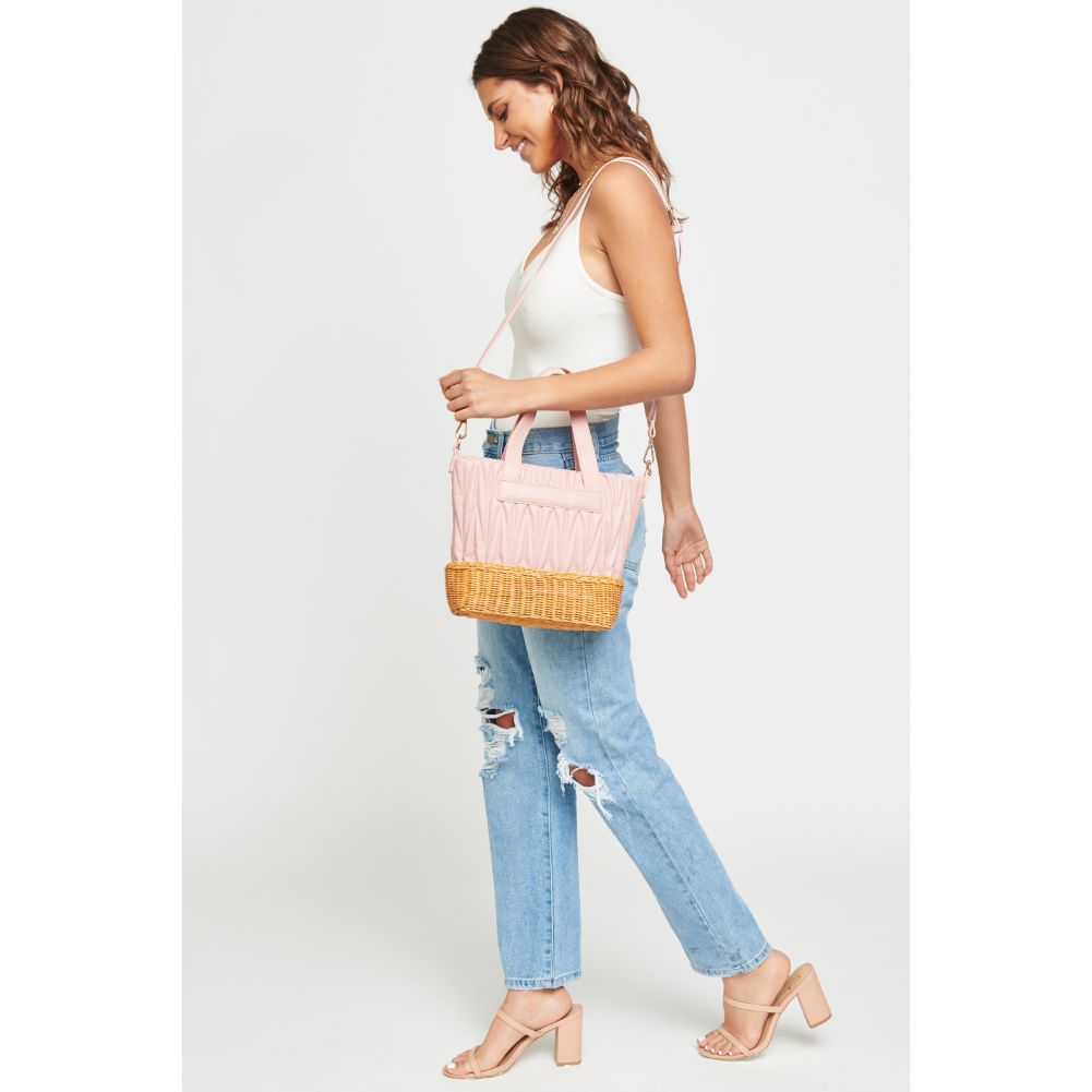 Woman wearing Pink Urban Expressions Esperanza Tote NA-840611158710 View 3 | Pink