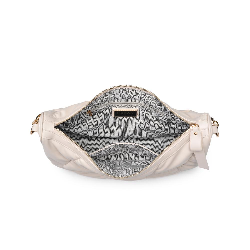 Woman wearing Oatmilk Urban Expressions Whitney Crossbody 840611130587 View 9 | Oatmilk