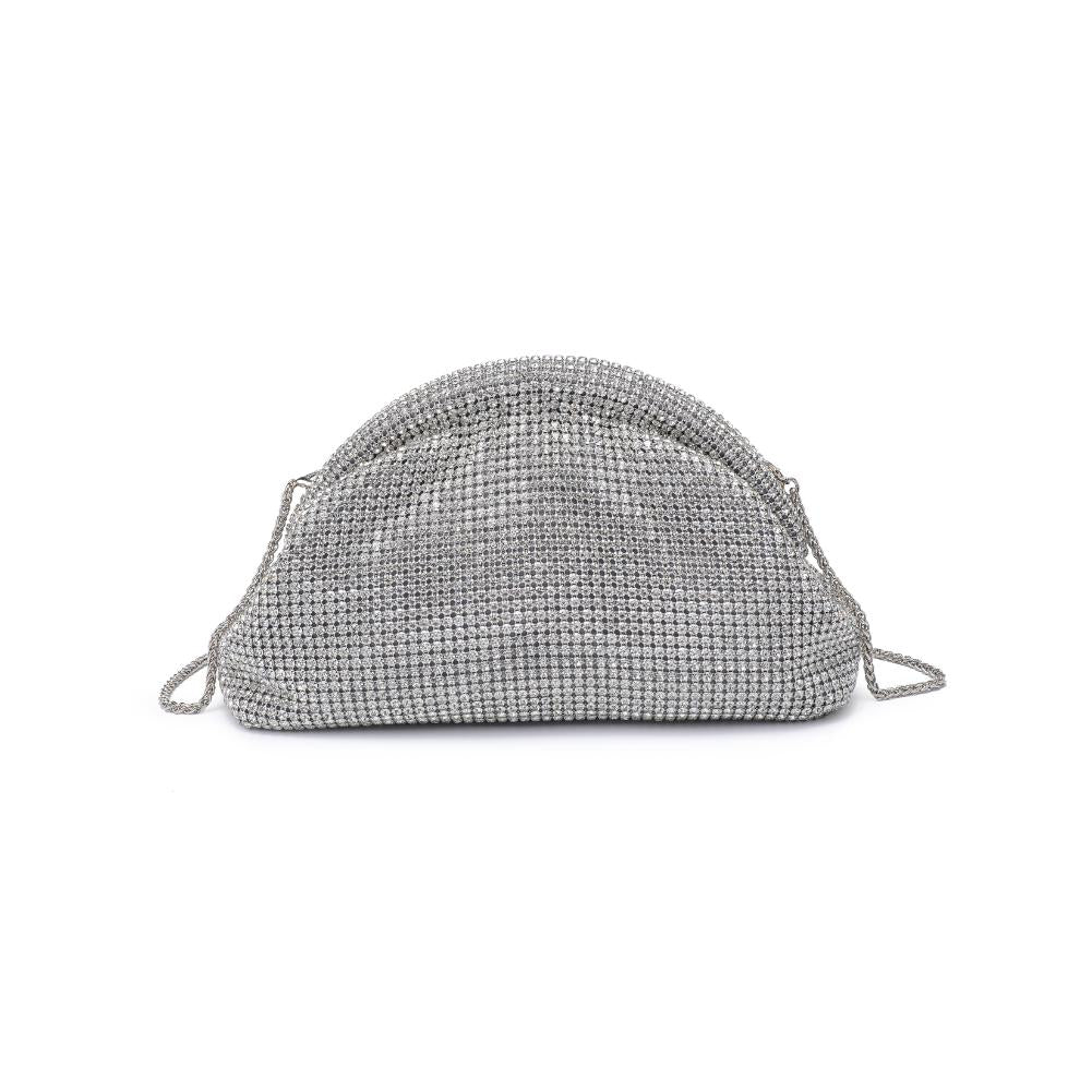 Woman wearing Silver Urban Expressions Mariah Evening Bag 840611129949 View 7 | Silver