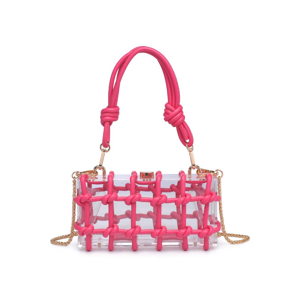 Woman wearing Hot Pink Urban Expressions Mavis Evening Bag 840611191656 View 5 | Hot Pink