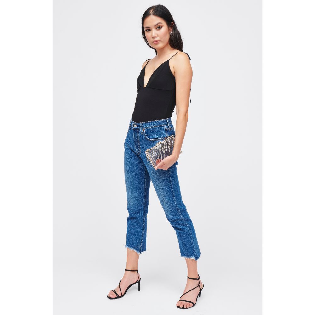 Woman wearing Clear Urban Expressions Jazzy Minaudiere 840611184962 View 4 | Clear