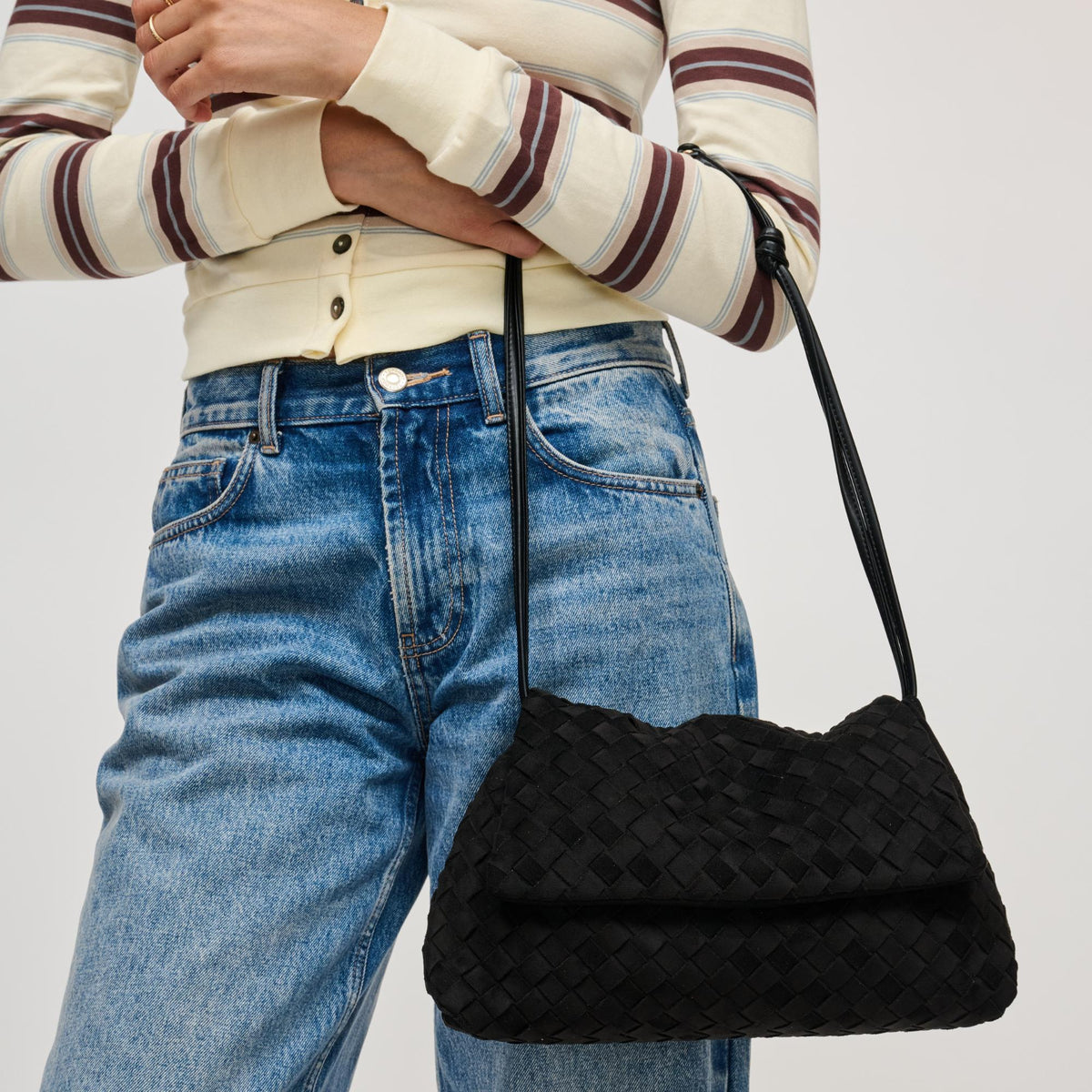 Woman wearing Black Urban Expressions Salem Crossbody 840504214660 View 2 | Black