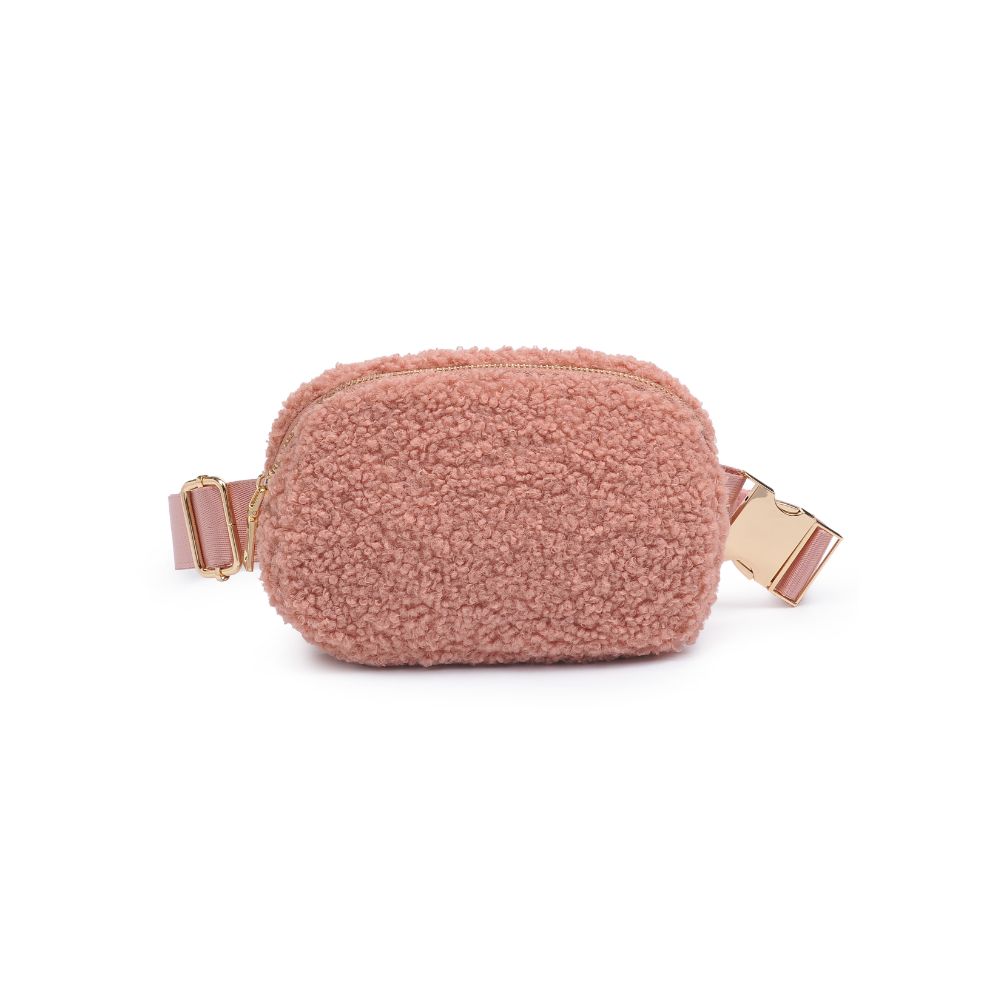 Woman wearing Rose Urban Expressions Santi Belt Bag 840611190475 View 5 | Rose