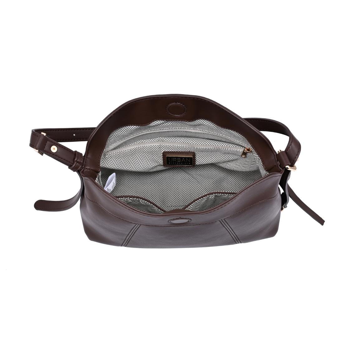 Woman wearing Chocolate Urban Expressions Waylon Shoulder Bag 840504205170 View 9 | Chocolate