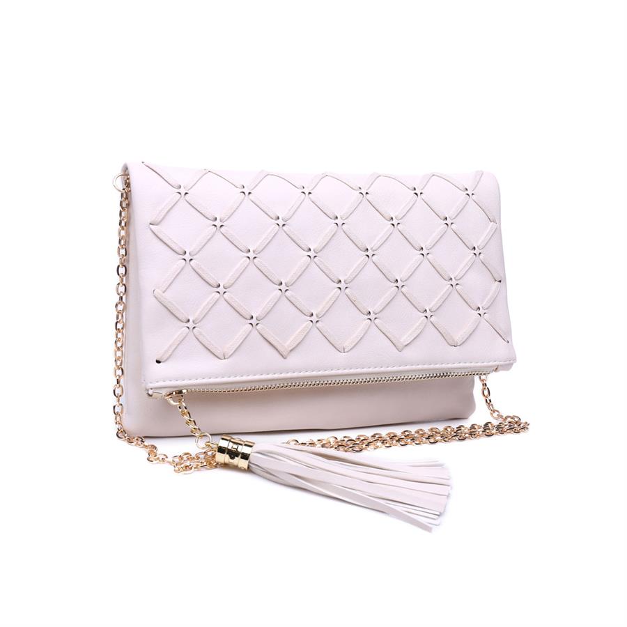 Urban Expressions Isadora Clutches 840611142276 | Cream