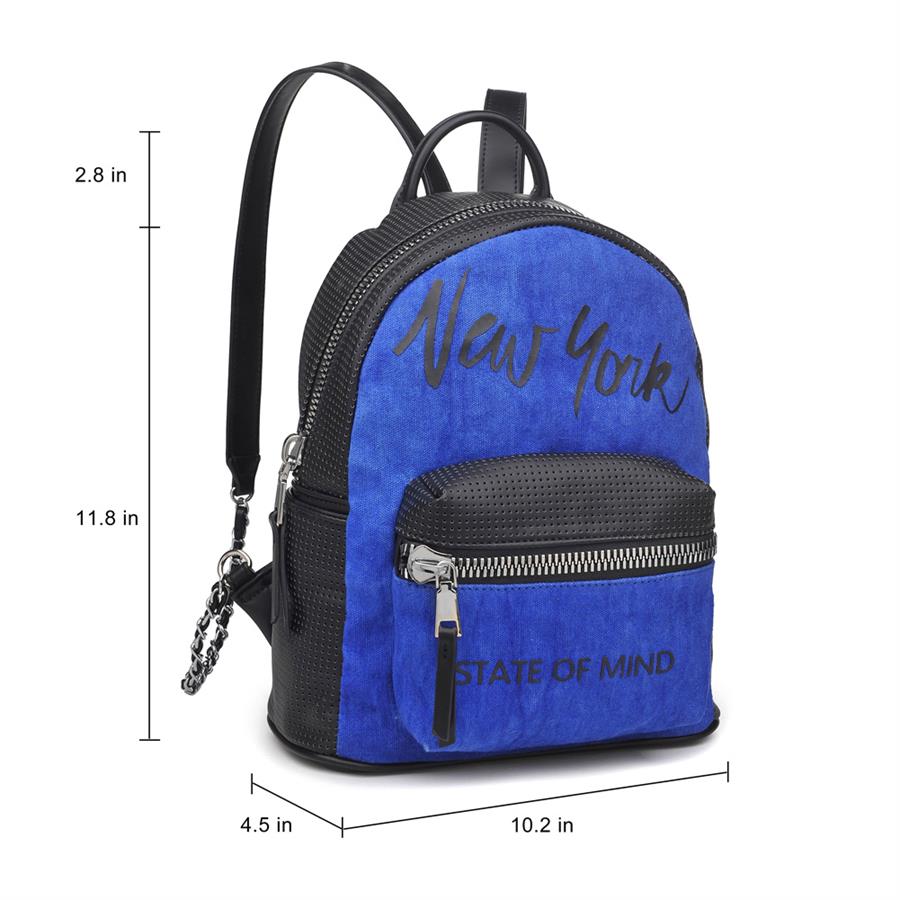 Urban Expressions Manhattan Backpacks 840611145635 | Blue