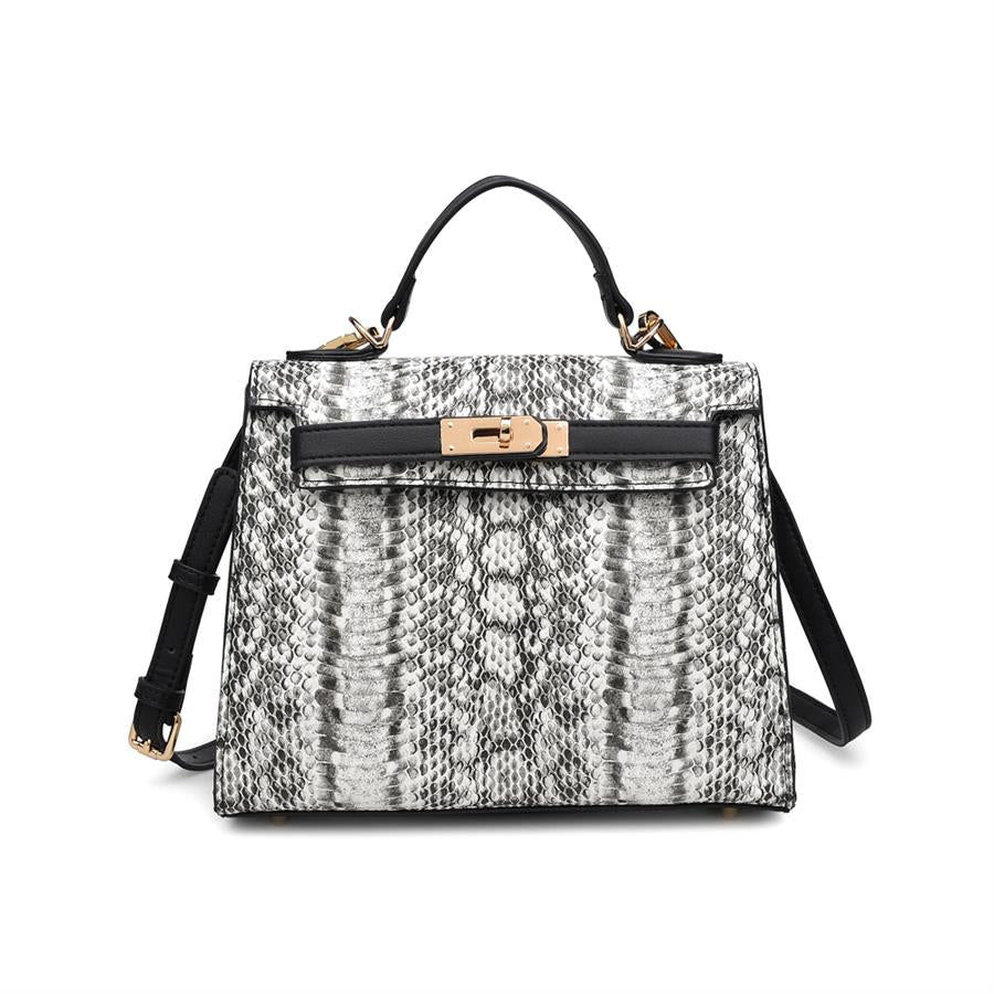 Urban Expressions Alexis Snake Handbags 840611154187 | Black