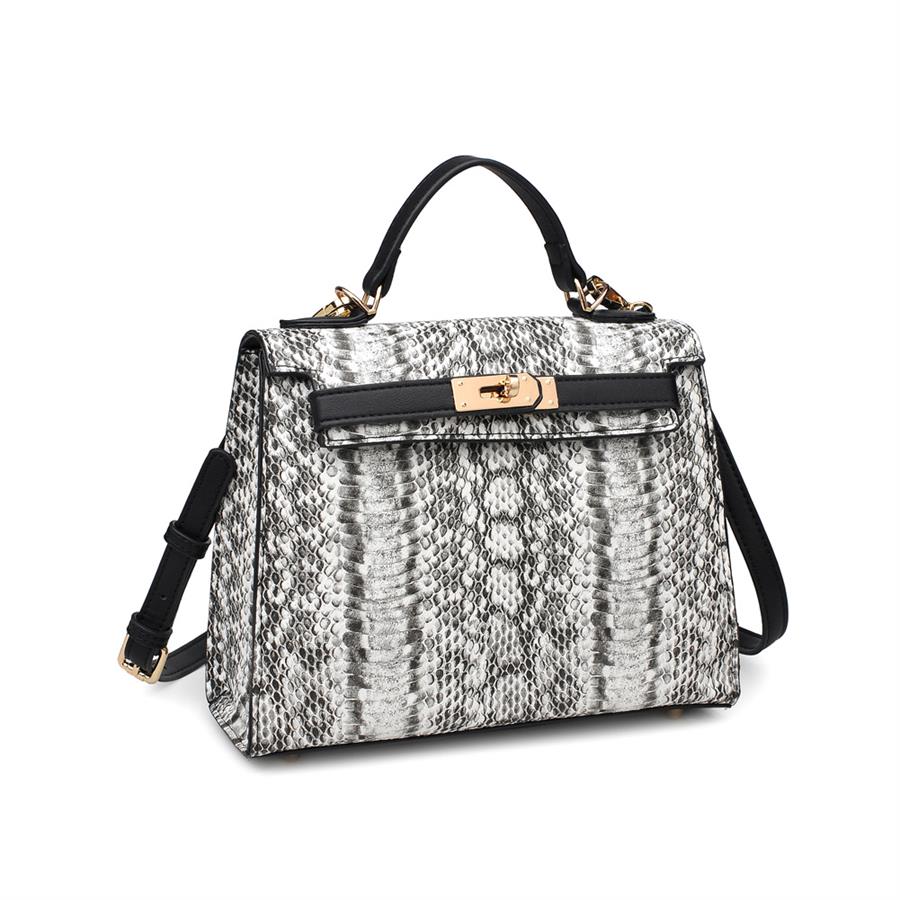 Urban Expressions Alexis Snake Handbags 840611154187 | Black
