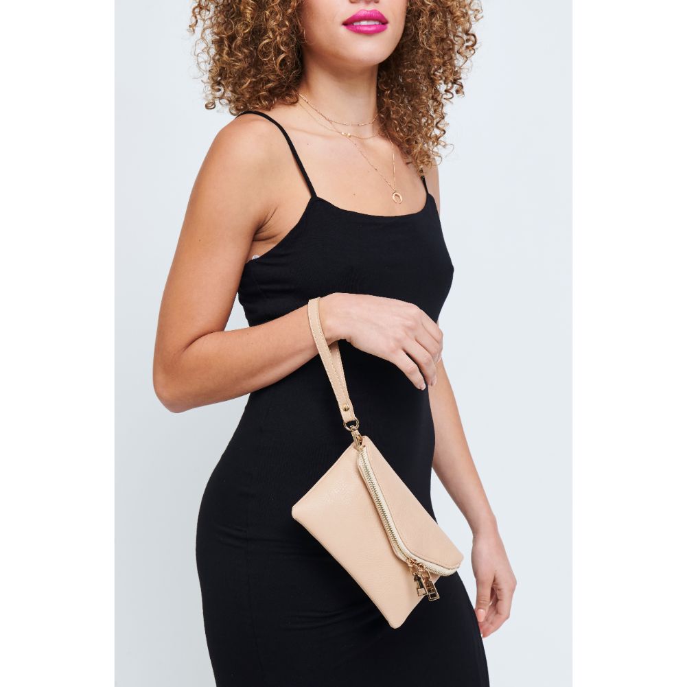 Woman wearing Natural Urban Expressions Lucy Wristlet 700355470649 View 3 | Natural