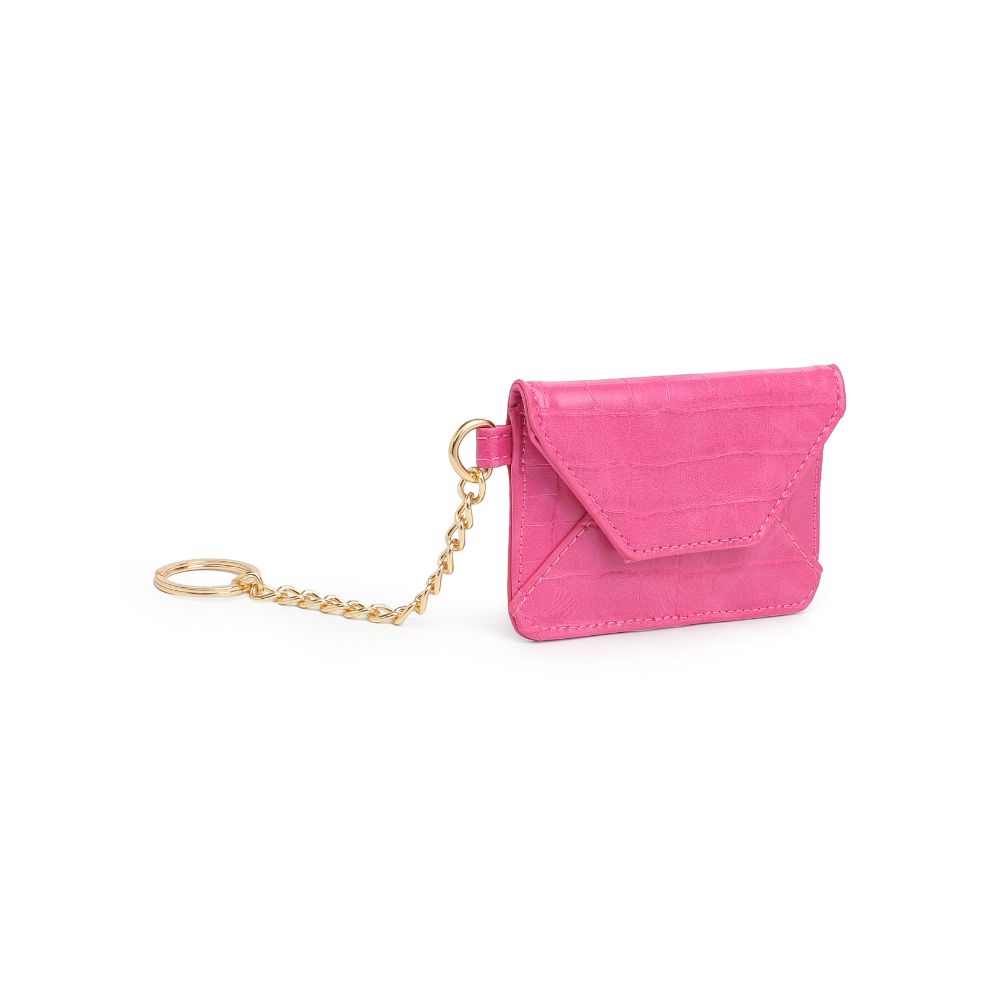 Urban Expressions Gia - Croco Card Holder 840611108487 View 2 | Hot Pink