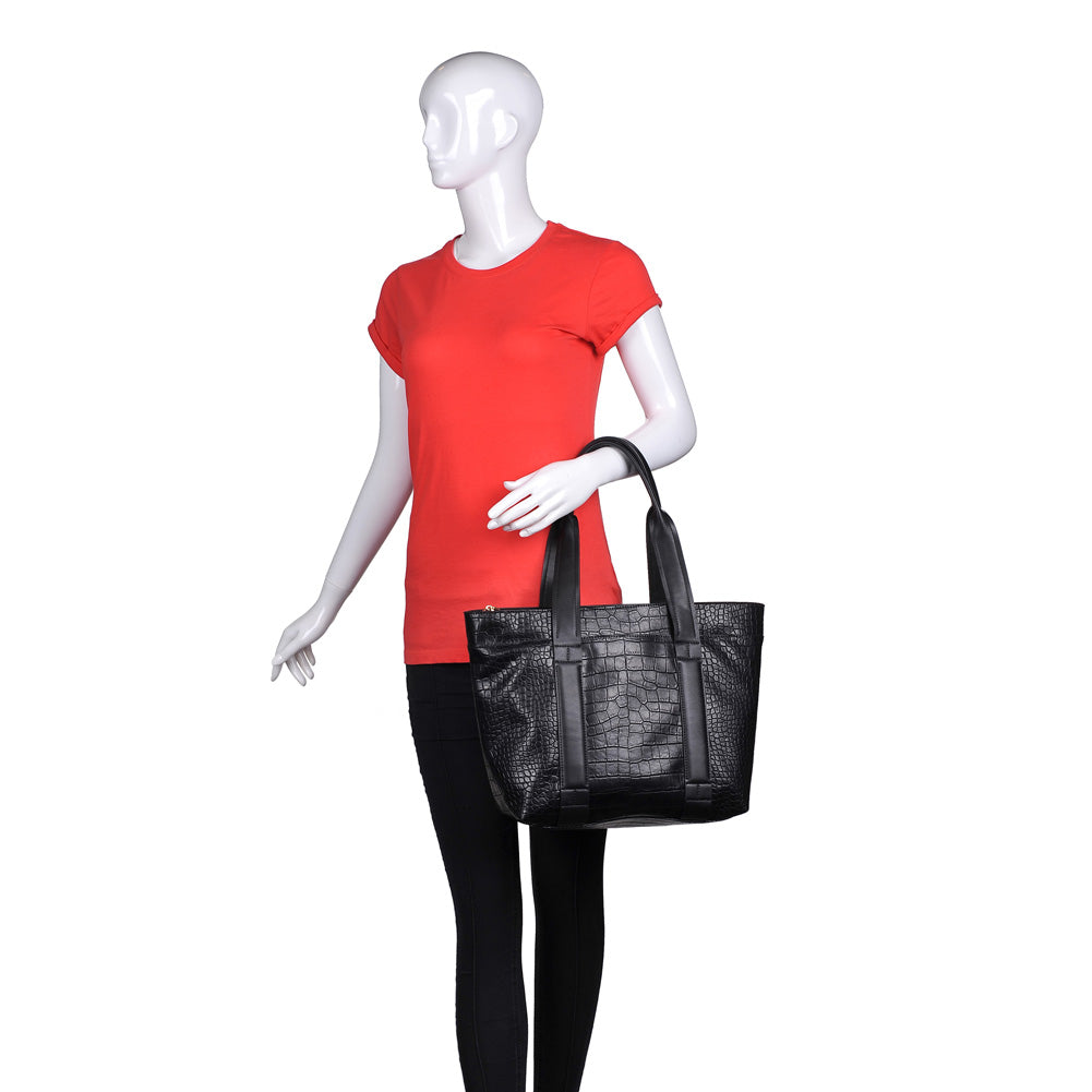 Urban Expressions Finn Croc Women : Handbags : Tote 840611156570 | Black